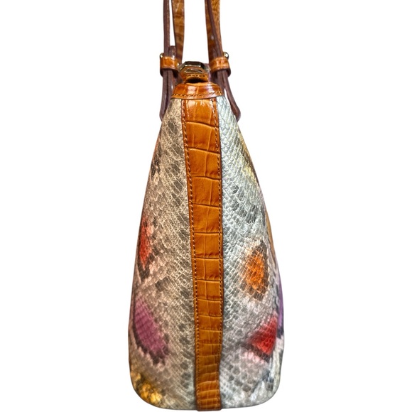 Brahmin EUC Medium Asher Multicolor Snake Print Tote - Picture 6 of 17